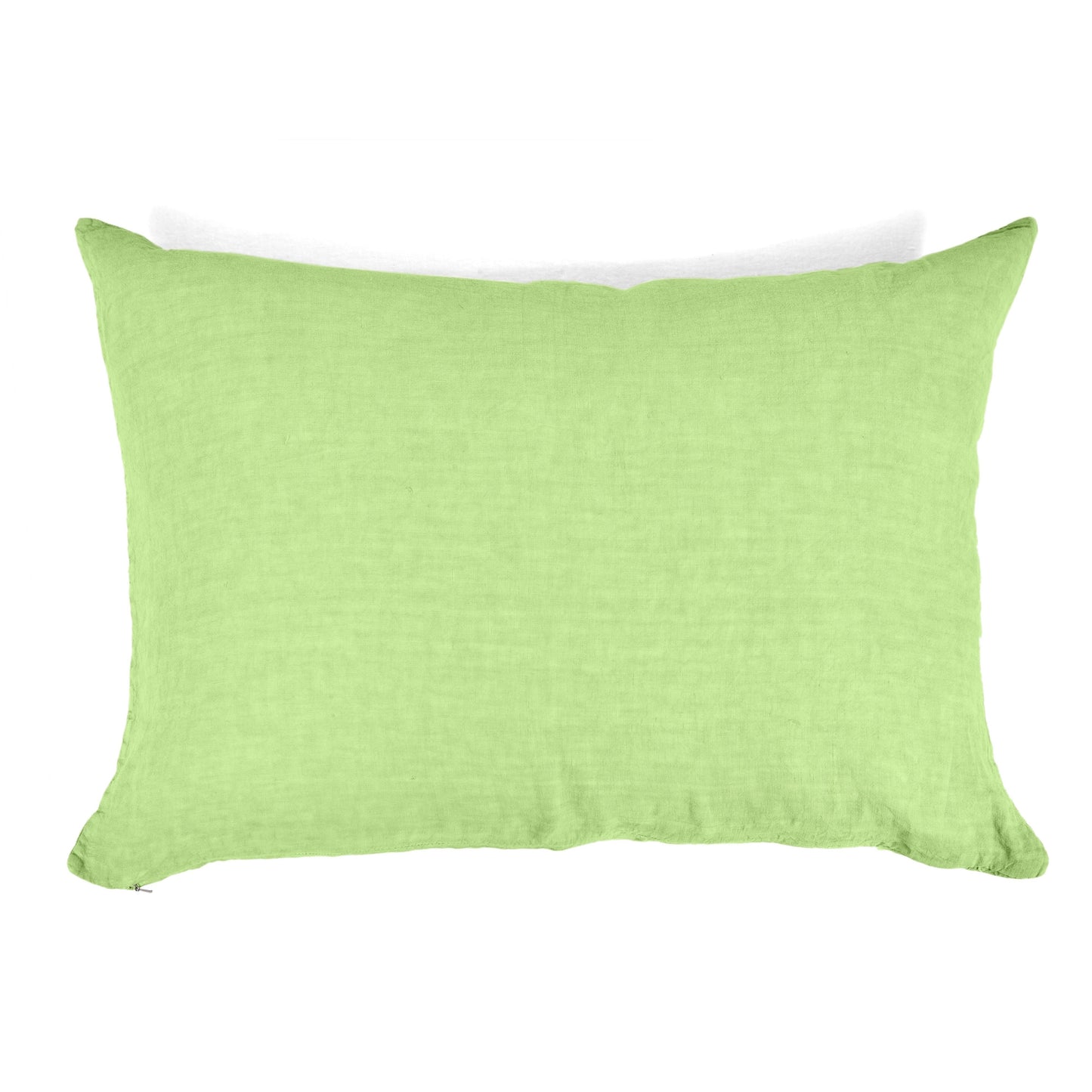 Funda De Almohada · Puro Lino Lavado · Color Verde