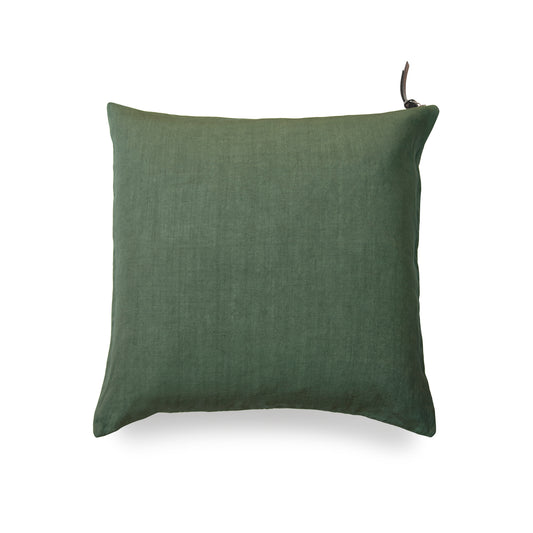 Funda de Cojín · Puro Lino Lavado · Verde Safari