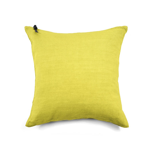 Funda De Cojín 45X45 · Puro Lino Lavado · Color Amarillo - Lo de Manuela