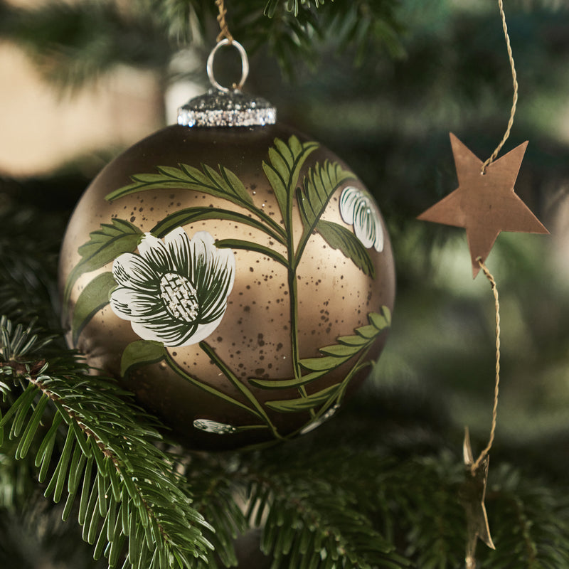 Bola de navidad · 12cm · Diseño Astrid · Oro Viejo