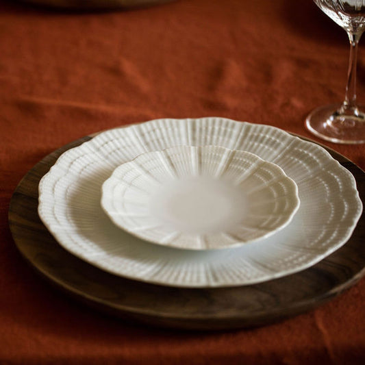 Plato · Porcelana de Limoges · Coral