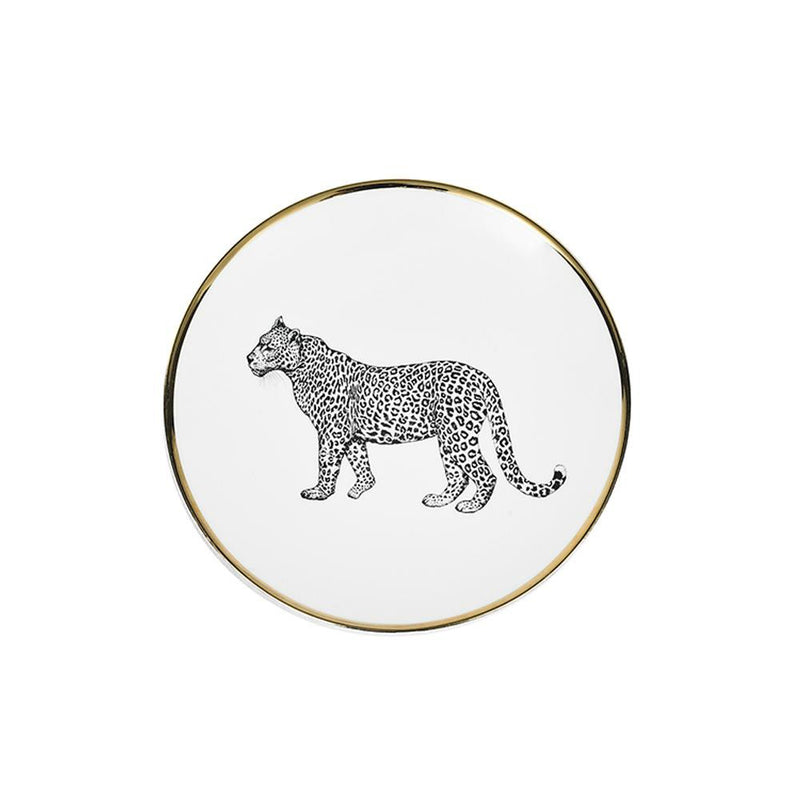 Plato Pequeño · Porcelana De Limoges · Diseño Leopardo - Lo de Manuela