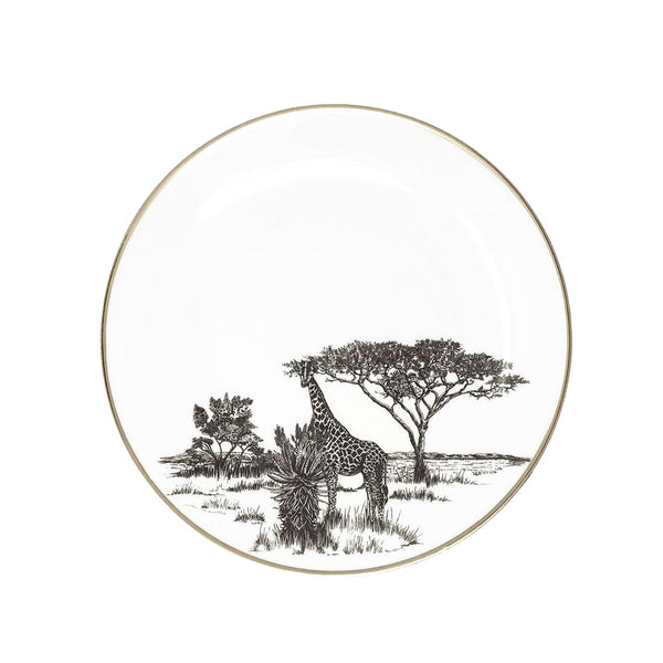 Plato Grande · Porcelana De Limoges · Shamba jirafa