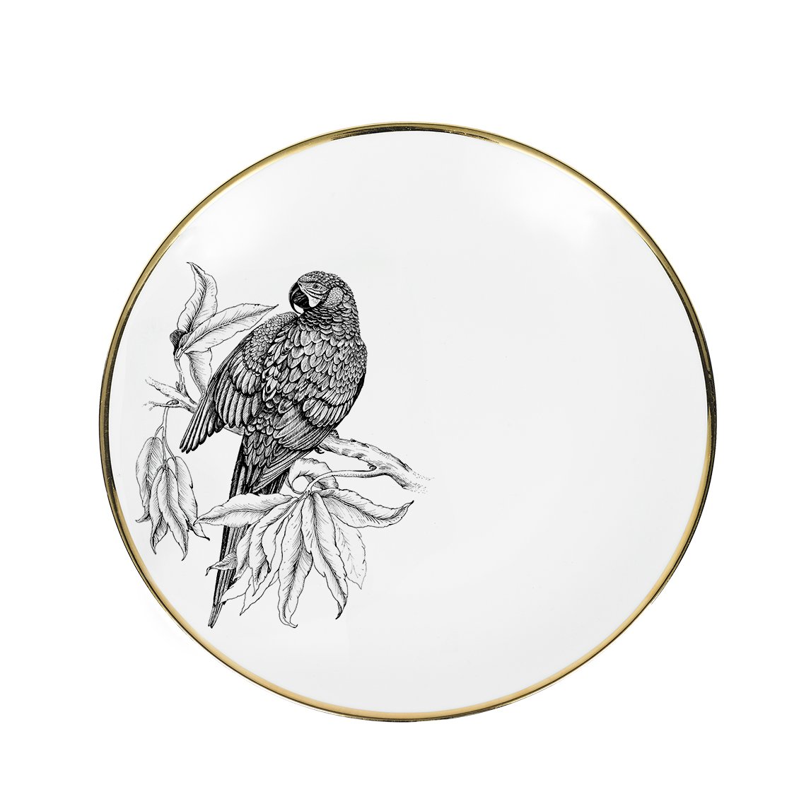 Plato Grande · Porcelana De Limoges · Diseño Loro - Lo de Manuela