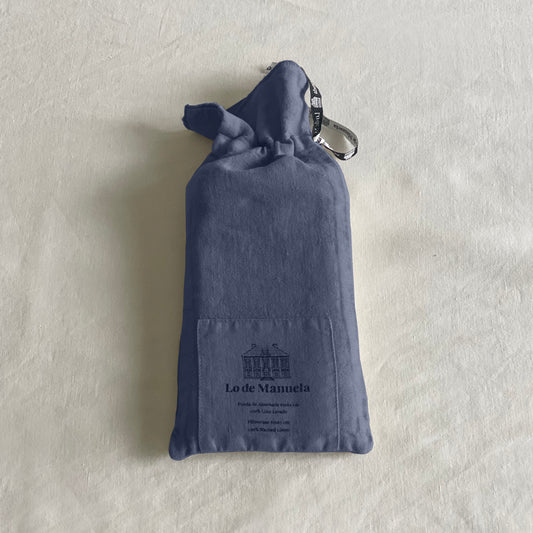 Funda De Almohada · Puro Lino Lavado · Color Azul Piedra