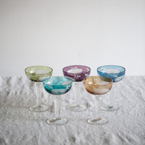 Vasos Cristal · Set de 4 · Colores – Lo de Manuela