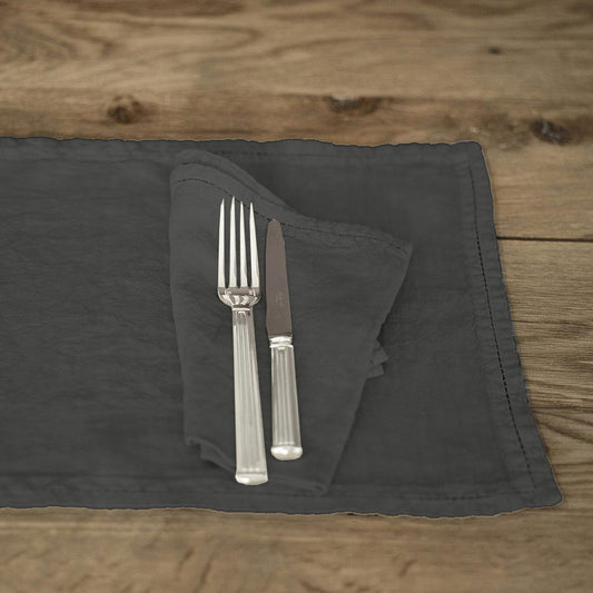 Servilleta · Puro Lino Lavado · Gris Plomo