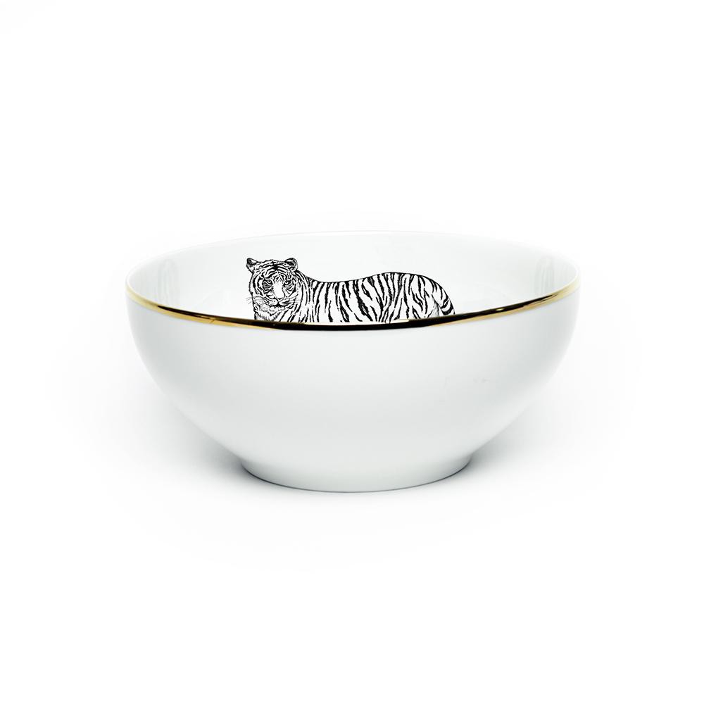 Ensaladera · Porcelana De Limoges · Diseño Tigre - Lo de Manuela