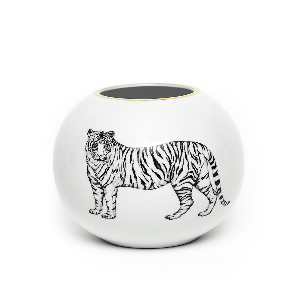 Jarrón Pequeño · Porcelana De Limoges · Diseño Tigre - Lo de Manuela