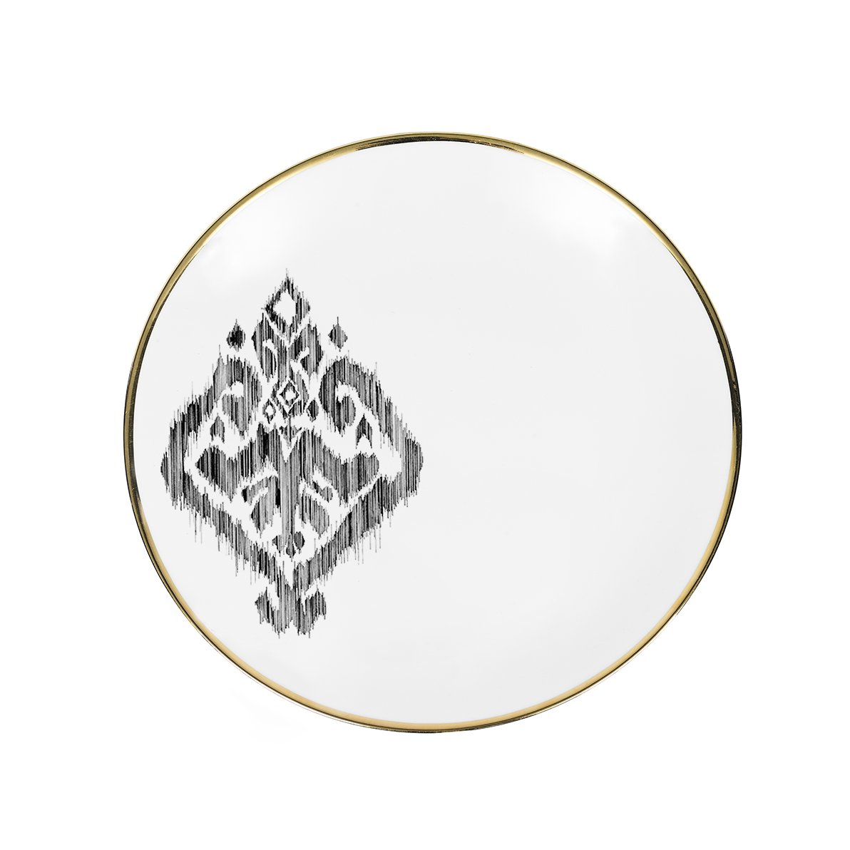 Plato Grande · Porcelana De Limoges · Diseño Ikat - Lo de Manuela