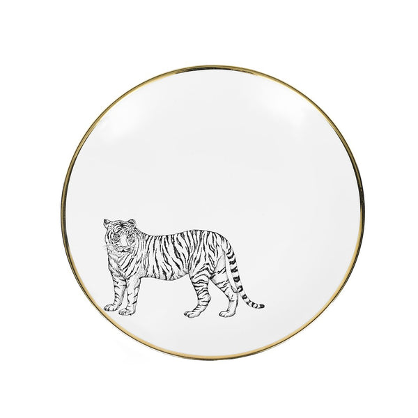 Plato Grande · Porcelana De Limoges · Diseño Tigre - Lo de Manuela