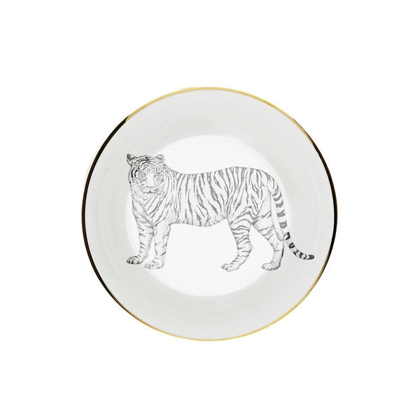 Plato Hondo · Porcelana De Limoges · Diseño Tigre - Lo de Manuela