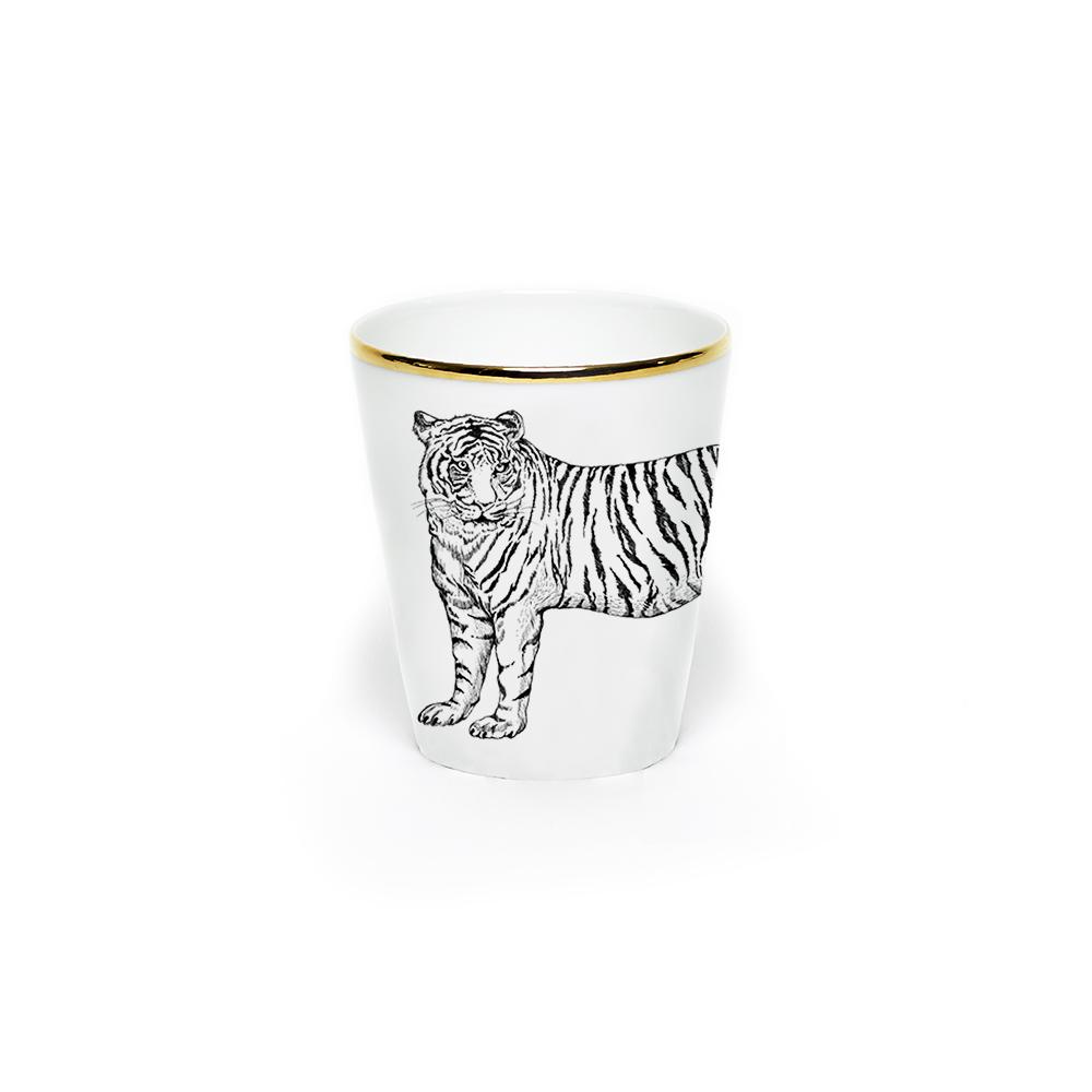 Vaso · Porcelana De Limoges · Diseño Tigre - Lo de Manuela