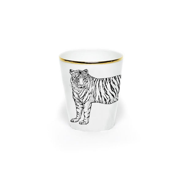 Vaso · Porcelana De Limoges · Diseño Tigre - Lo de Manuela