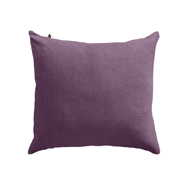 Funda de Cojín 45X45 · Puro Lino Lavado · Color púrpura