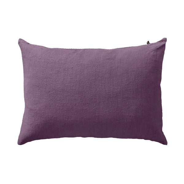 Funda de Cojín 60x40/50x70 cm · Puro Lino Lavado · Color púrpura