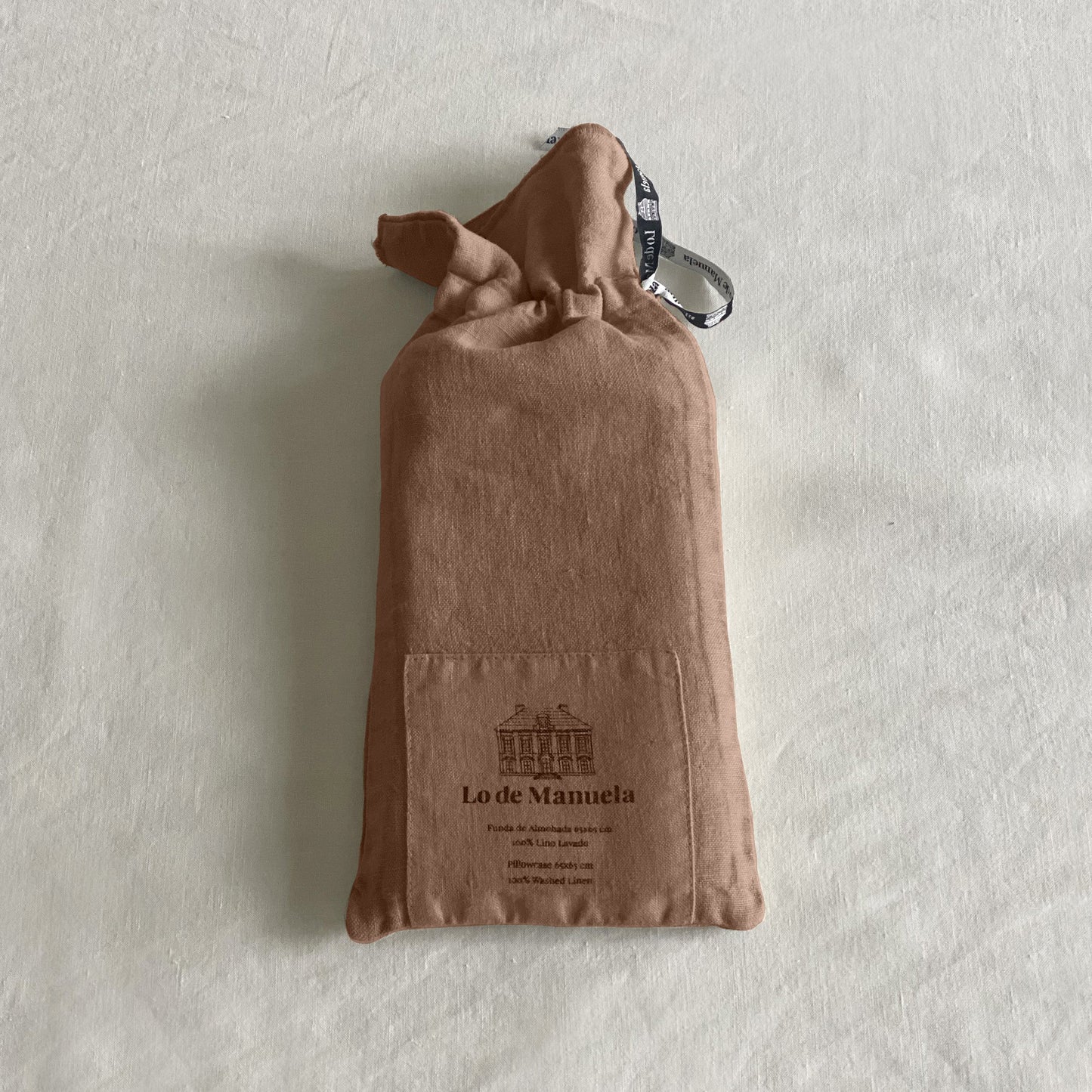 Funda de Almohada · Puro Lino Lavado · Terracota